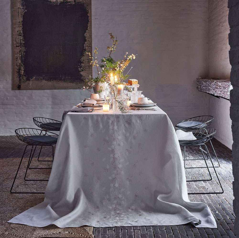 Nappe Ramages Argent Alexandre Turpault