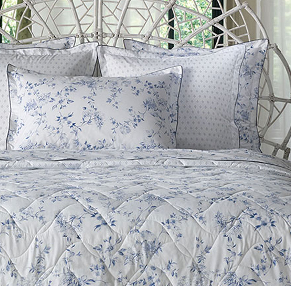 Drap plat Malacca Bleu Anne de Solène