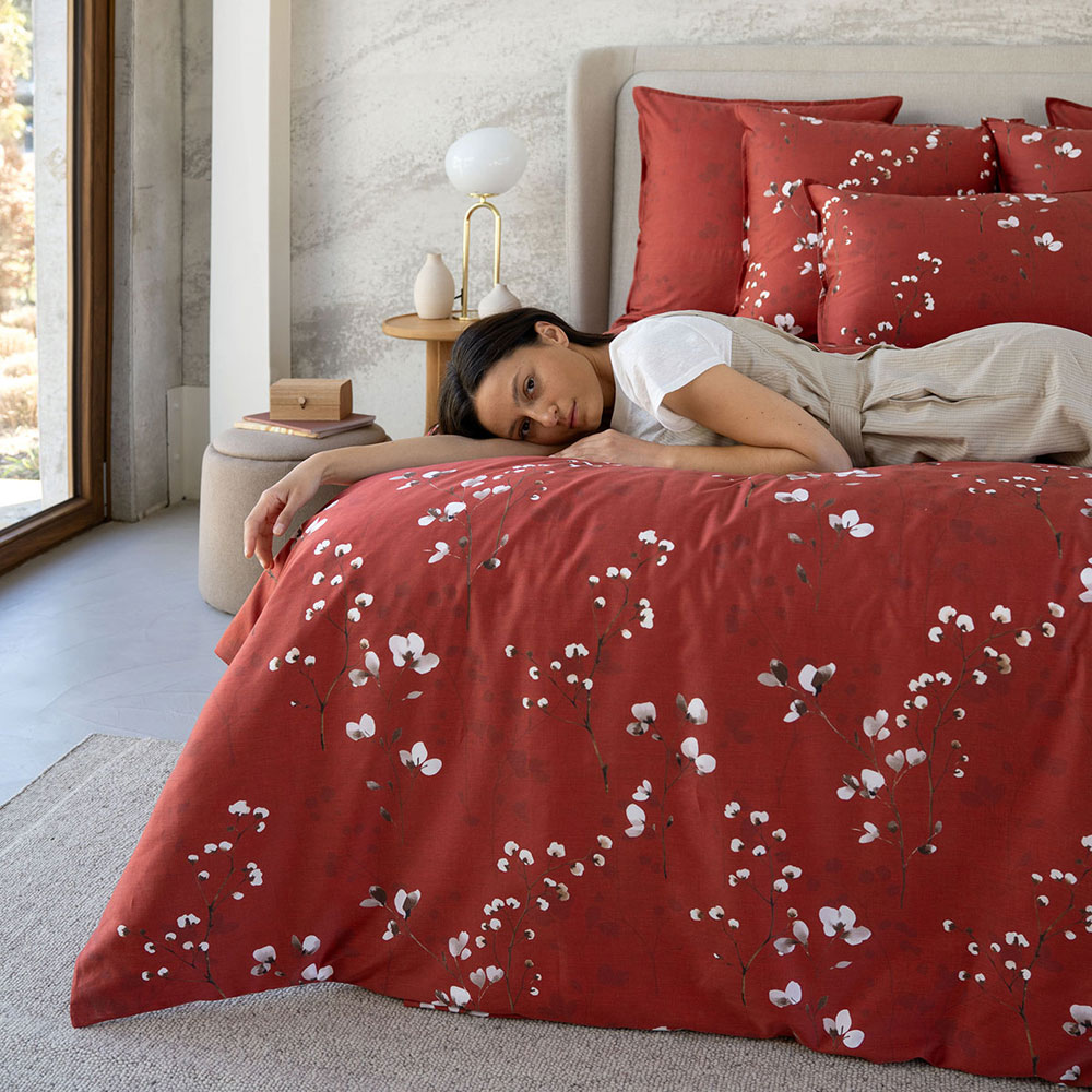 Drap plat Minimaliste Terracotta Anne de Solène