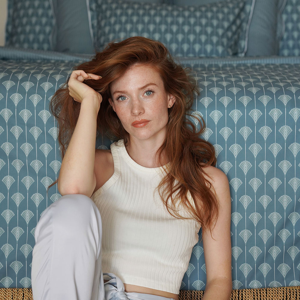 Housse de couette Aristo Bleu Anne de Solène