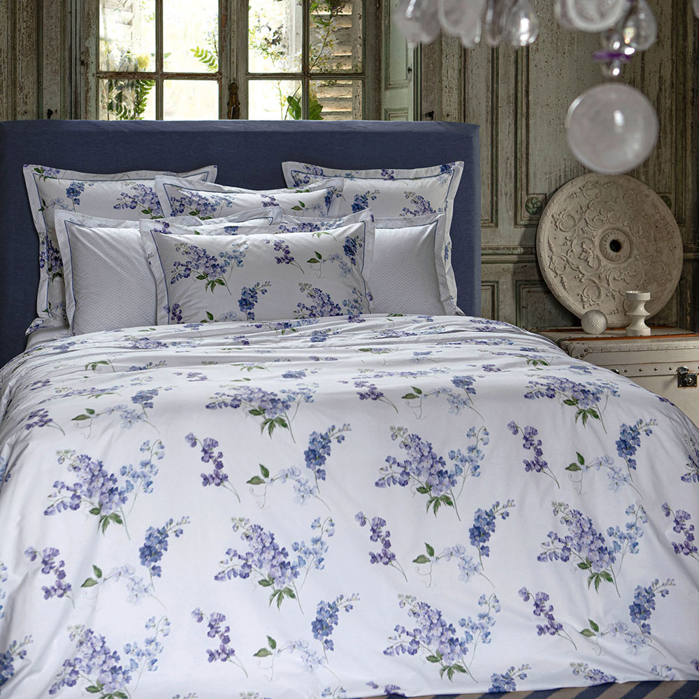 Housse de couette Charme Bleu Anne de Solène