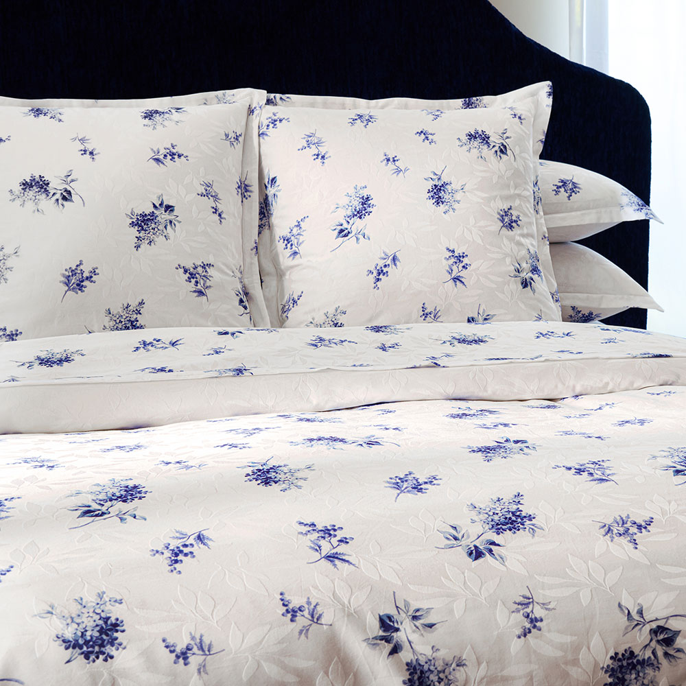Housse de couette Cristal Bleu Anne de Solène