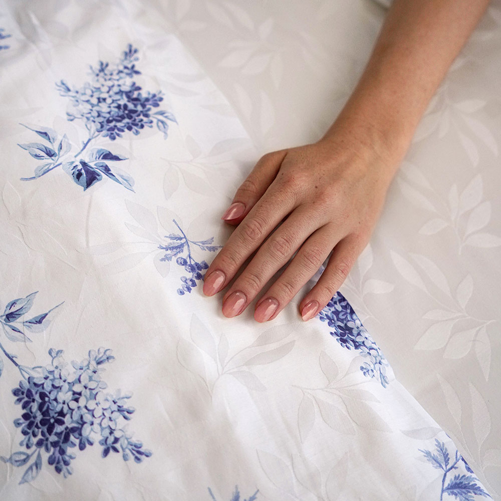 Housse de couette Cristal Bleu Anne de Solène