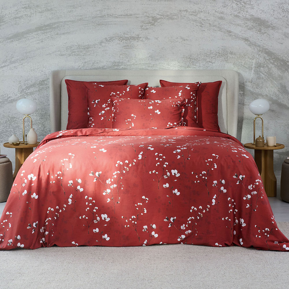Housse de couette Minimaliste Terracotta Anne de Solène