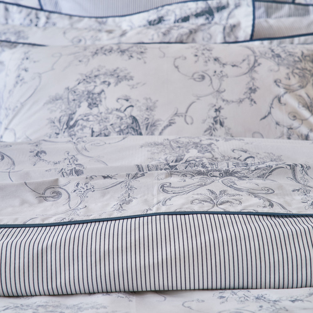 Housse de couette Promise Blanc/Gris Anne de Solène