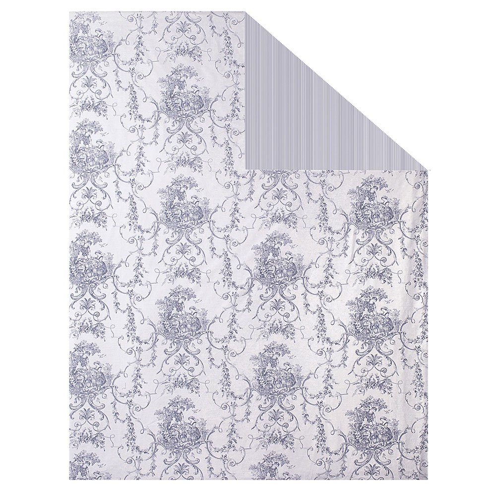 Housse de couette Promise Blanc/Gris Anne de Solène