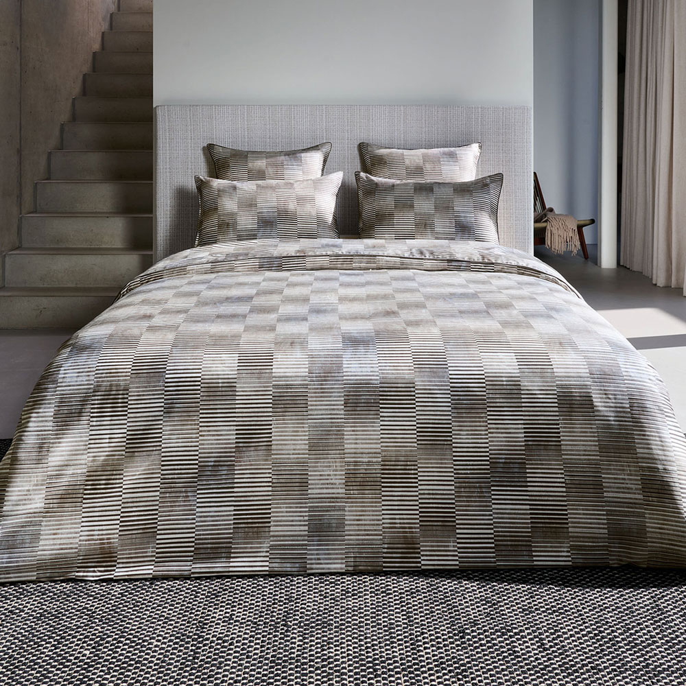 Housse de couette Reflet Taupe Anne de Solène