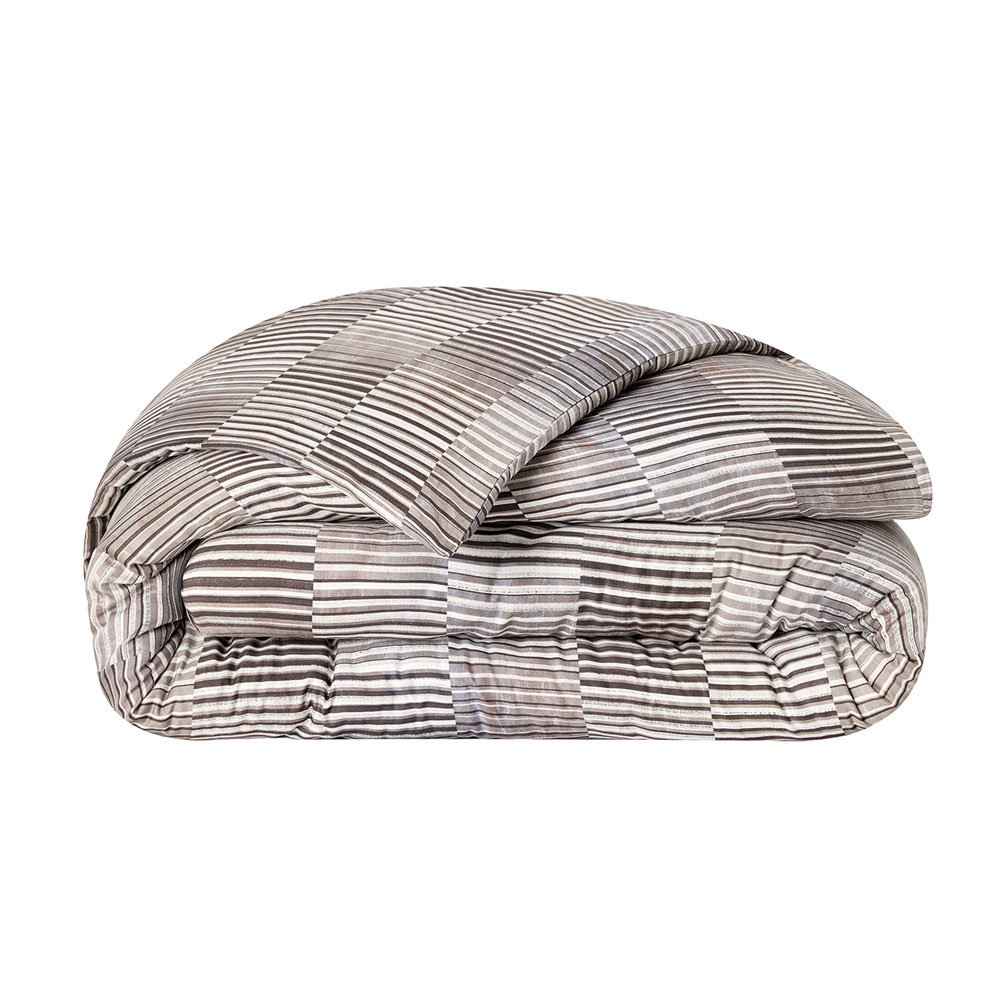 Housse de couette Reflet Taupe Anne de Solène