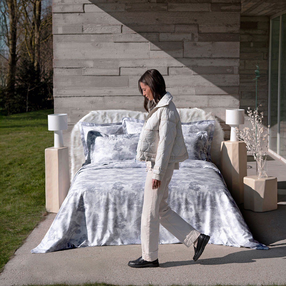 Housse de couette Silence Gris Clair Anne de Solène