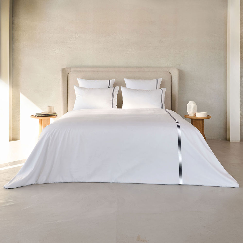 Housse de couette Taies Concorde Blanc/Marine Anne de Solène