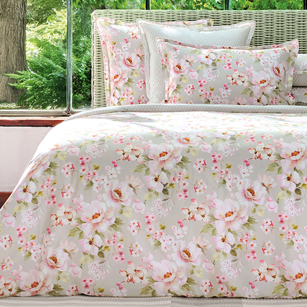 Housse de couette Voyageuse Rose Anne de Solène