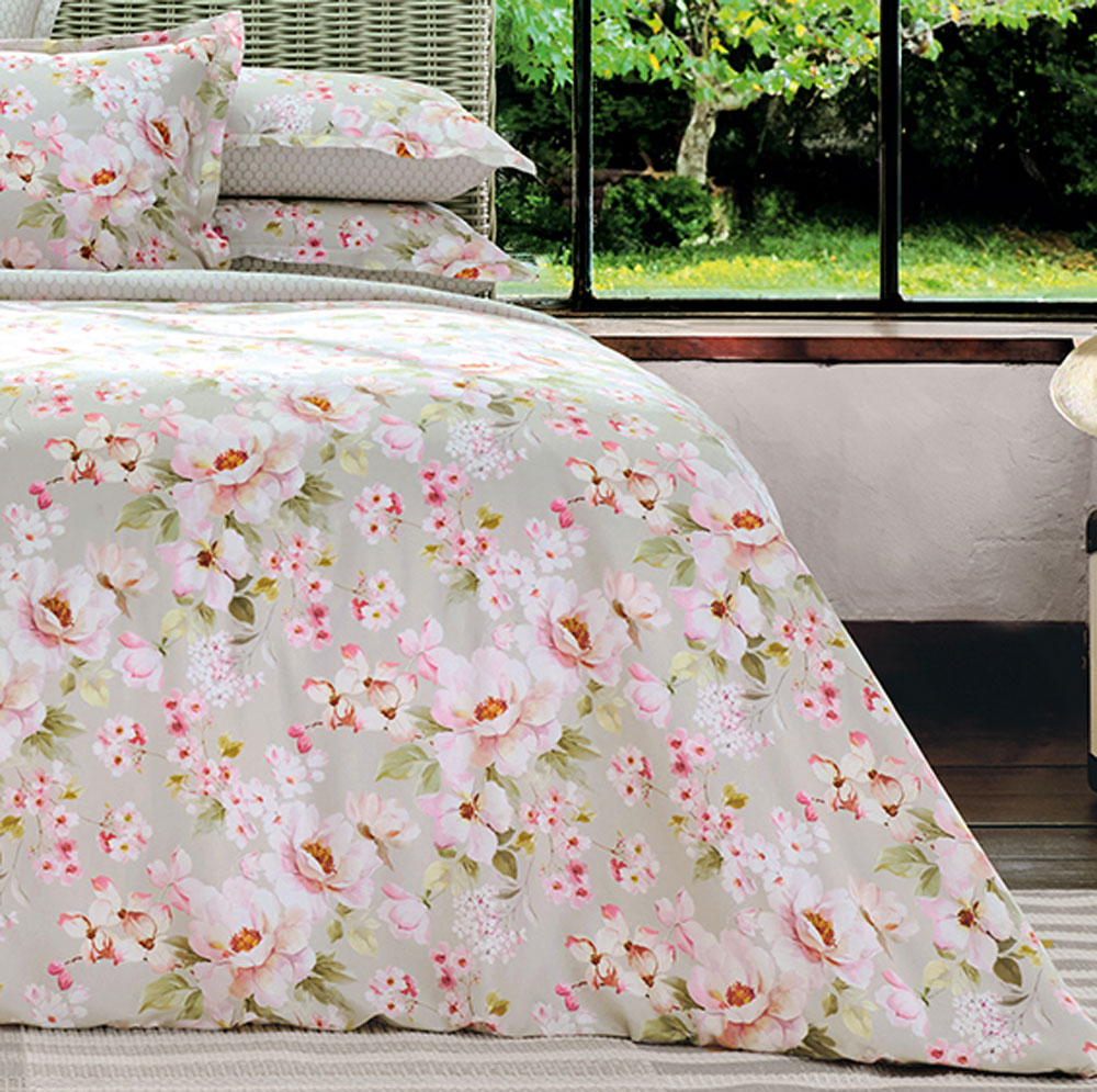 Housse de couette Voyageuse Rose Anne de Solène