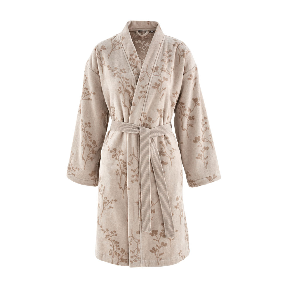 Peignoir Kimono Minimaliste Beige Anne de Solène