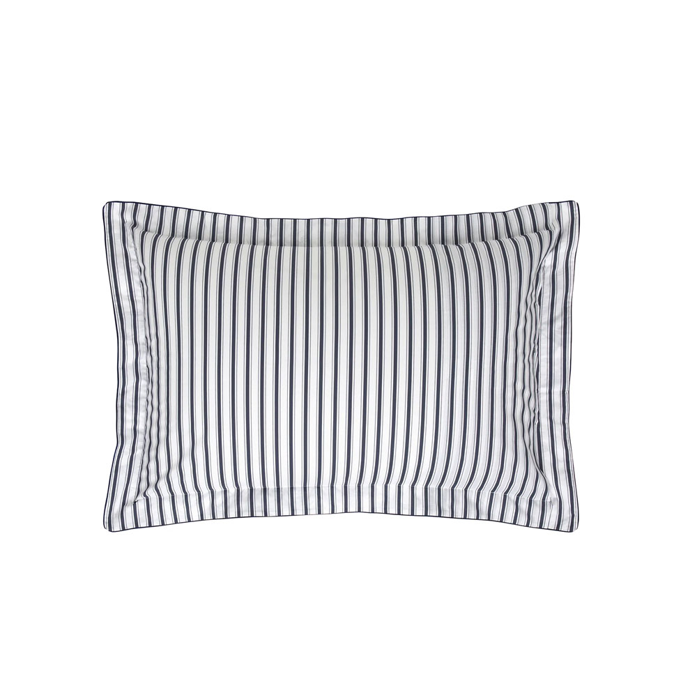 Taie d’oreiller 4 Continents Blanc/Bleu Anne de Solène