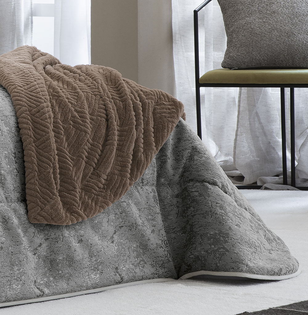 Couvre lit Bel Gris Antilo