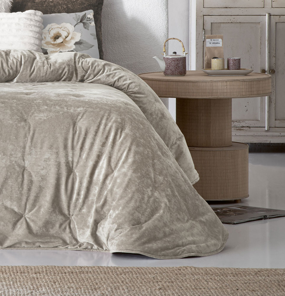 Couvre lit Mirabela Taupe Antilo