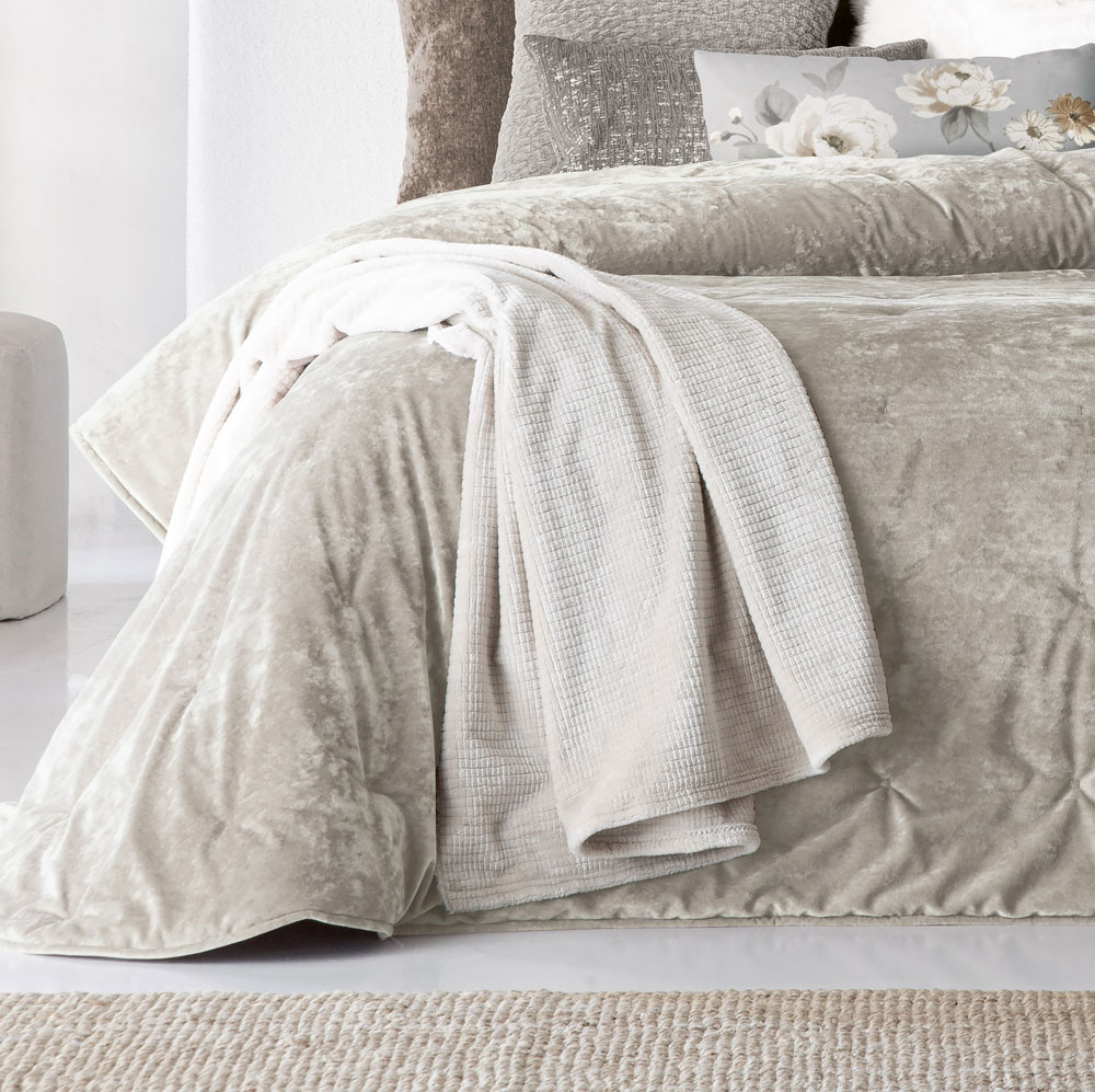 Couvre lit Mirabela Taupe Antilo