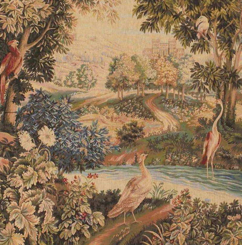 Tapisserie verdure aux oiseaux Art de Lys