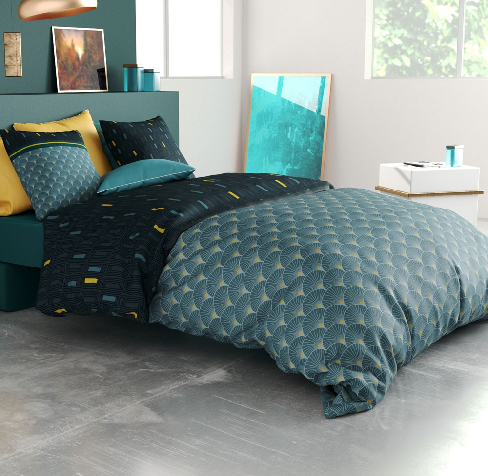 Parure de couette percale Hira Atelier du coton