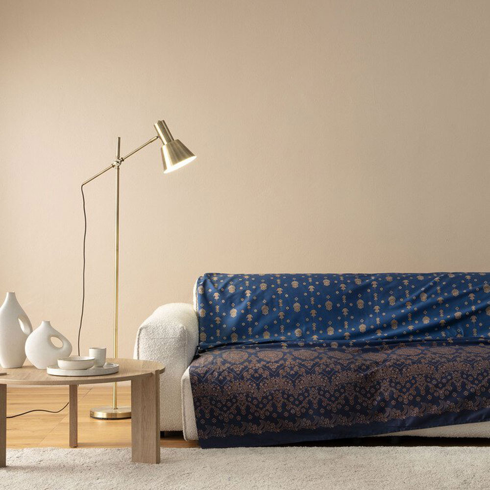 Foulard d’ameu­ble­ment Gold Decor Blue Bassetti