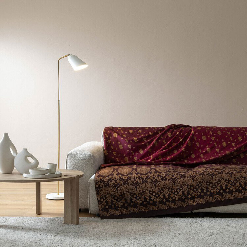 Foulard d’ameu­ble­ment Gold Decor Bordeaux Bassetti