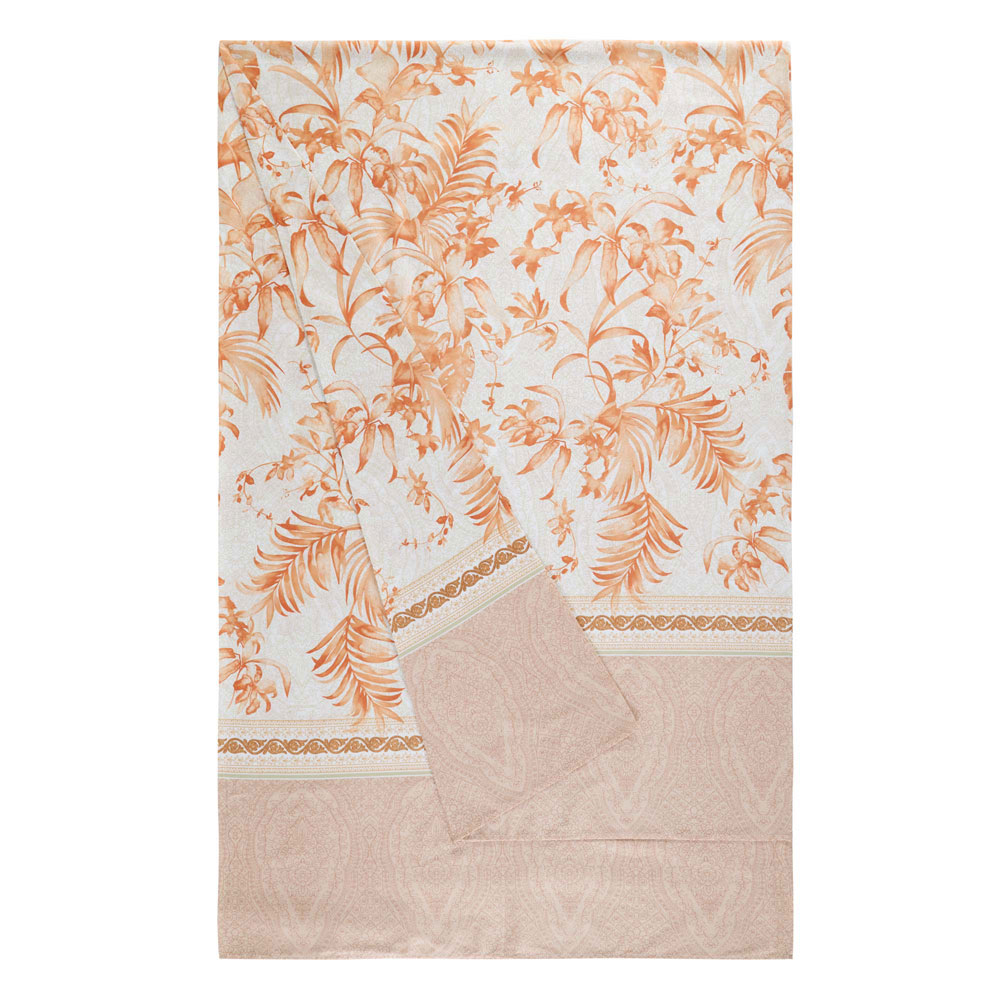 Foulard d’ameublement Ibiscus Tattoo Caramello Bassetti