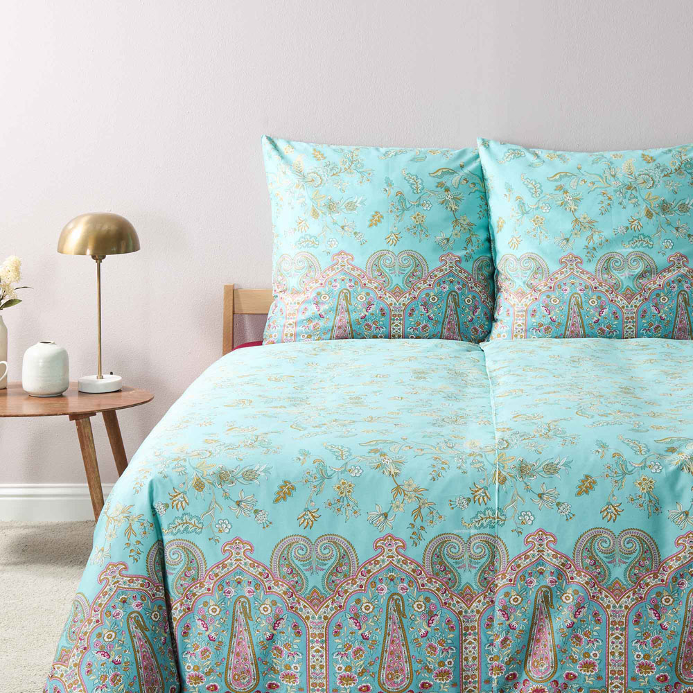 Housse de couette Indian Roses Turchese Bassetti