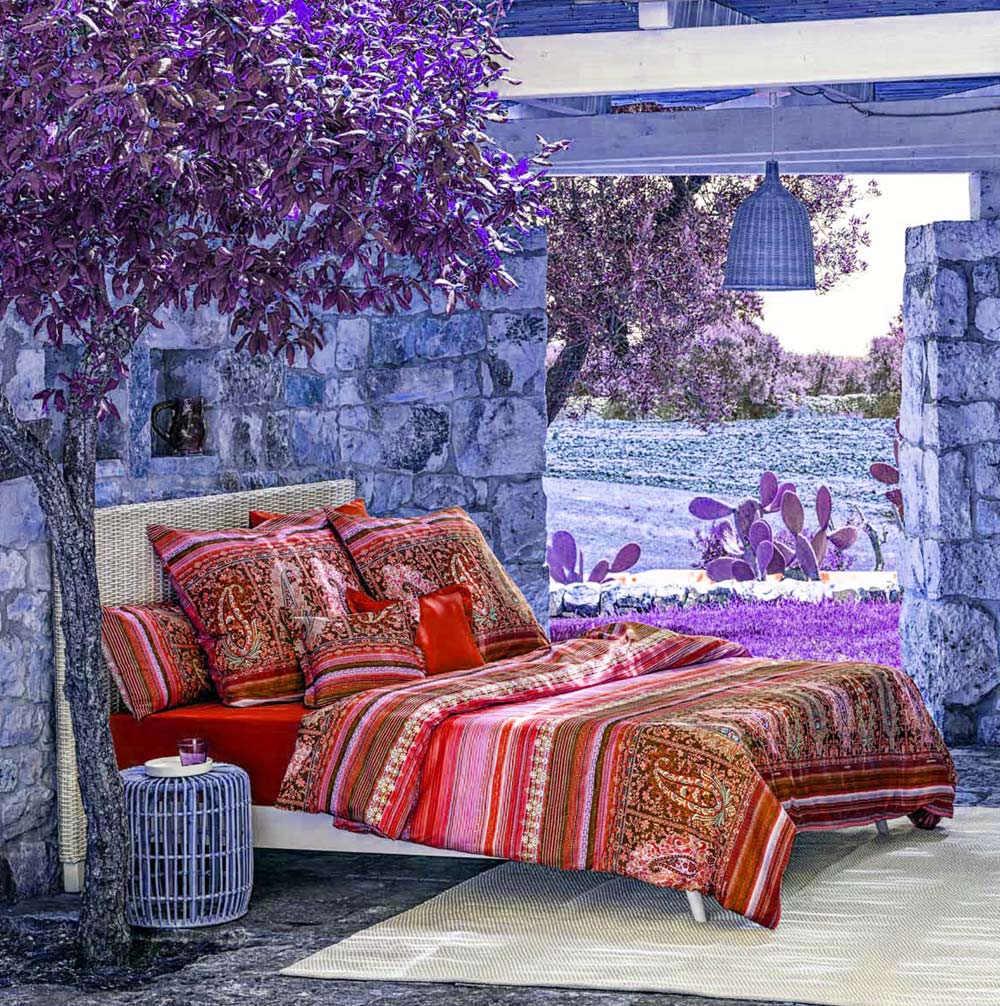 Housse de couette Mocenigo rouge Bassetti