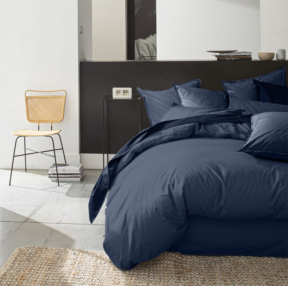 housse de couette bleu