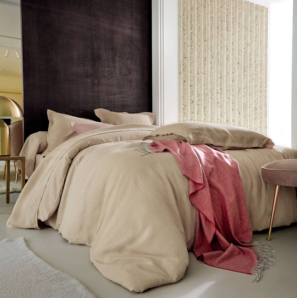 Drap housse Louxor Naturel Blanc des Vosges