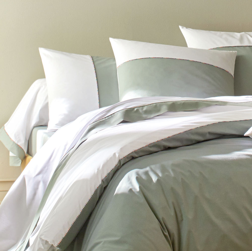Drap plat Duo Sauge Blanc des Vosges