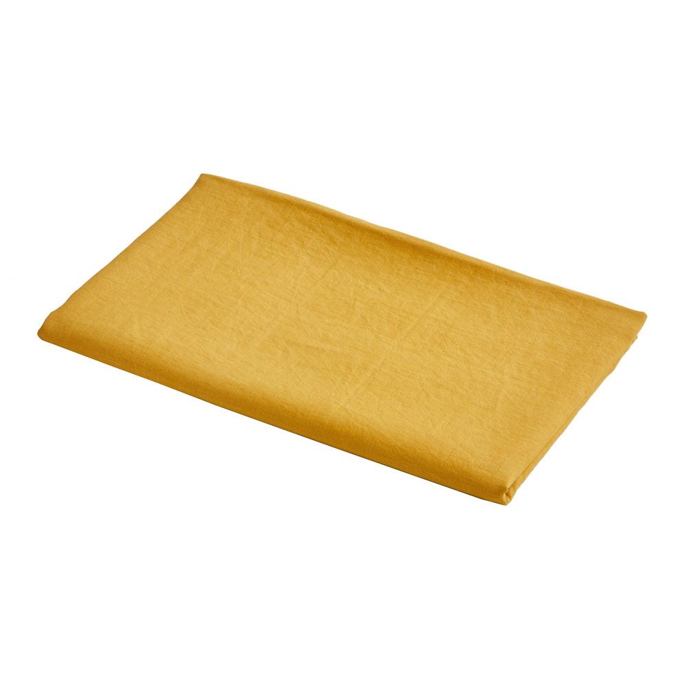 Drap plat Louxor Curry Blanc des Vosges