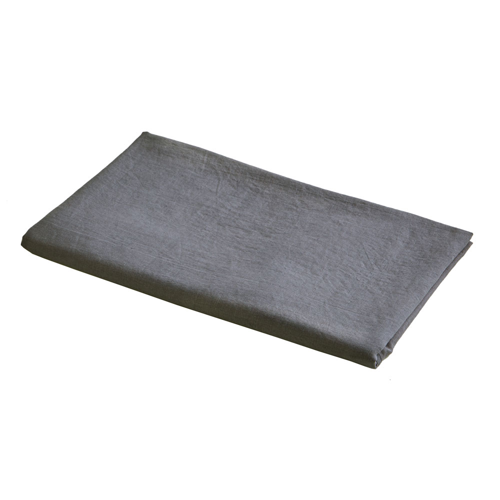 Drap plat Louxor Graphite Blanc des Vosges