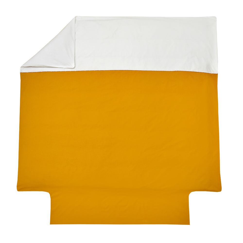 Housse de couette Duo Ocre Blanc des Vosges