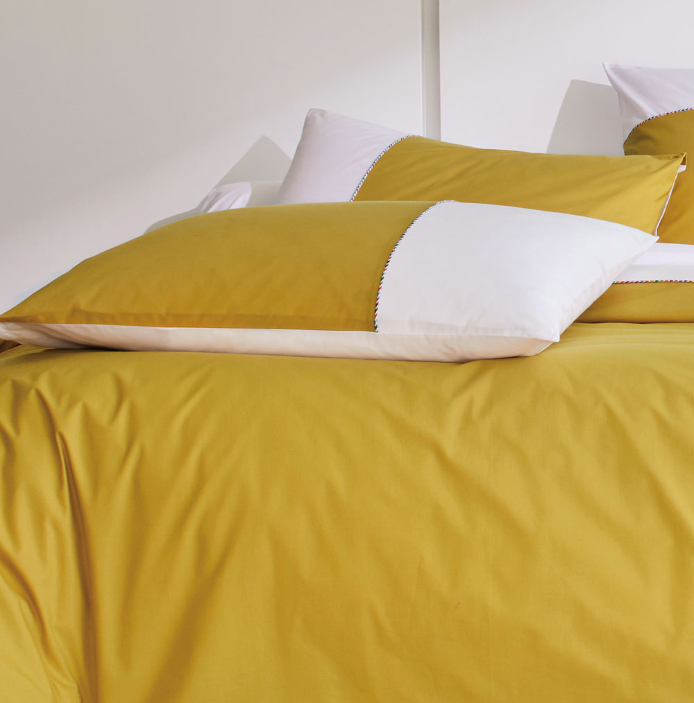 Taies Duo Ocre Blanc des Vosges