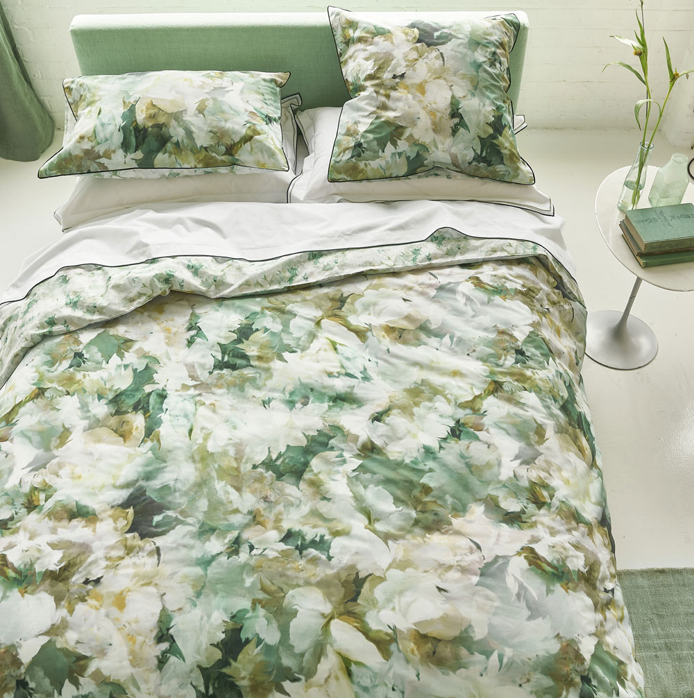 Housse de couette Fleurs de Jour Céladon Designers Guild