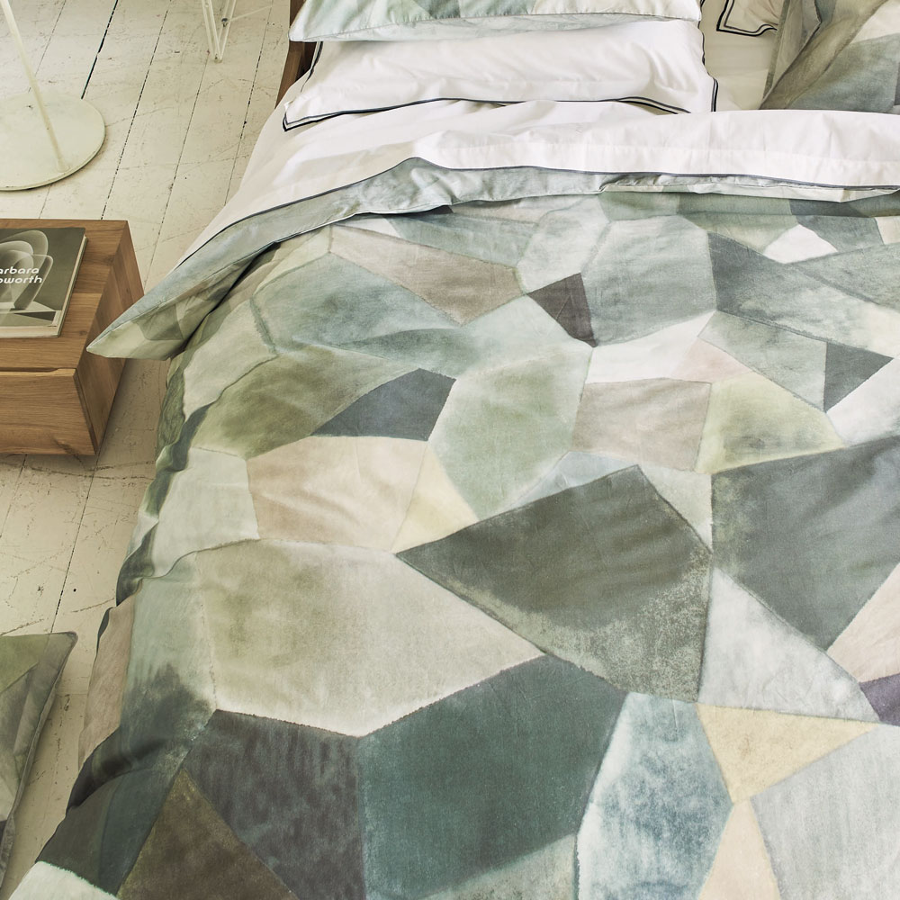 Housse de couette Geo Moderne Pewter Designers Guild