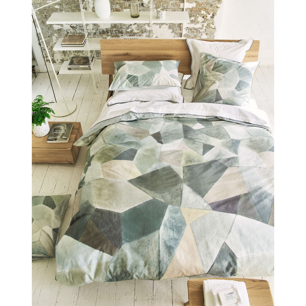 Housse de couette Geo Moderne Pewter Designers Guild