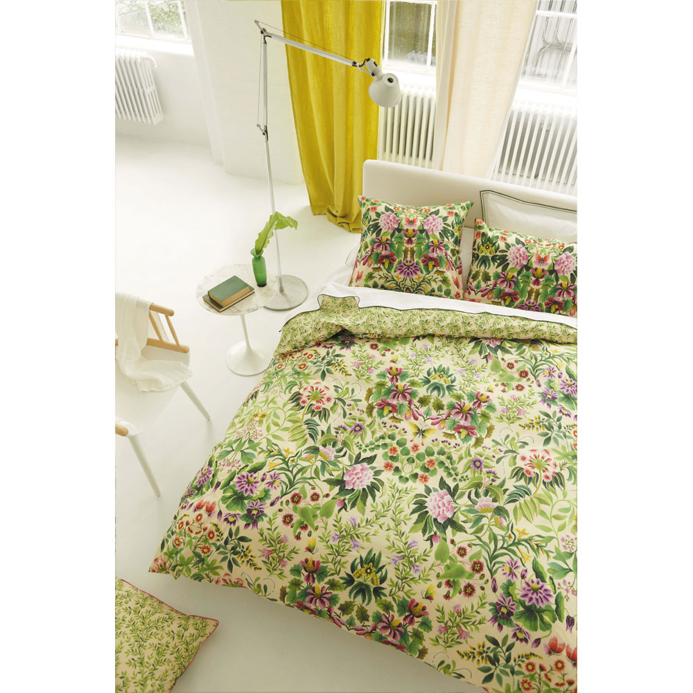 Housse de couette Ikebana Damask Fuchsia Designers Guild