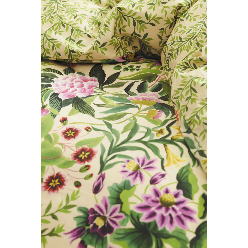 Housse de couette Ikebana Damask Fuchsia Designers Guild