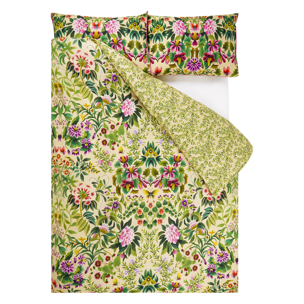 Housse de couette Ikebana Damask Fuchsia Designers Guild