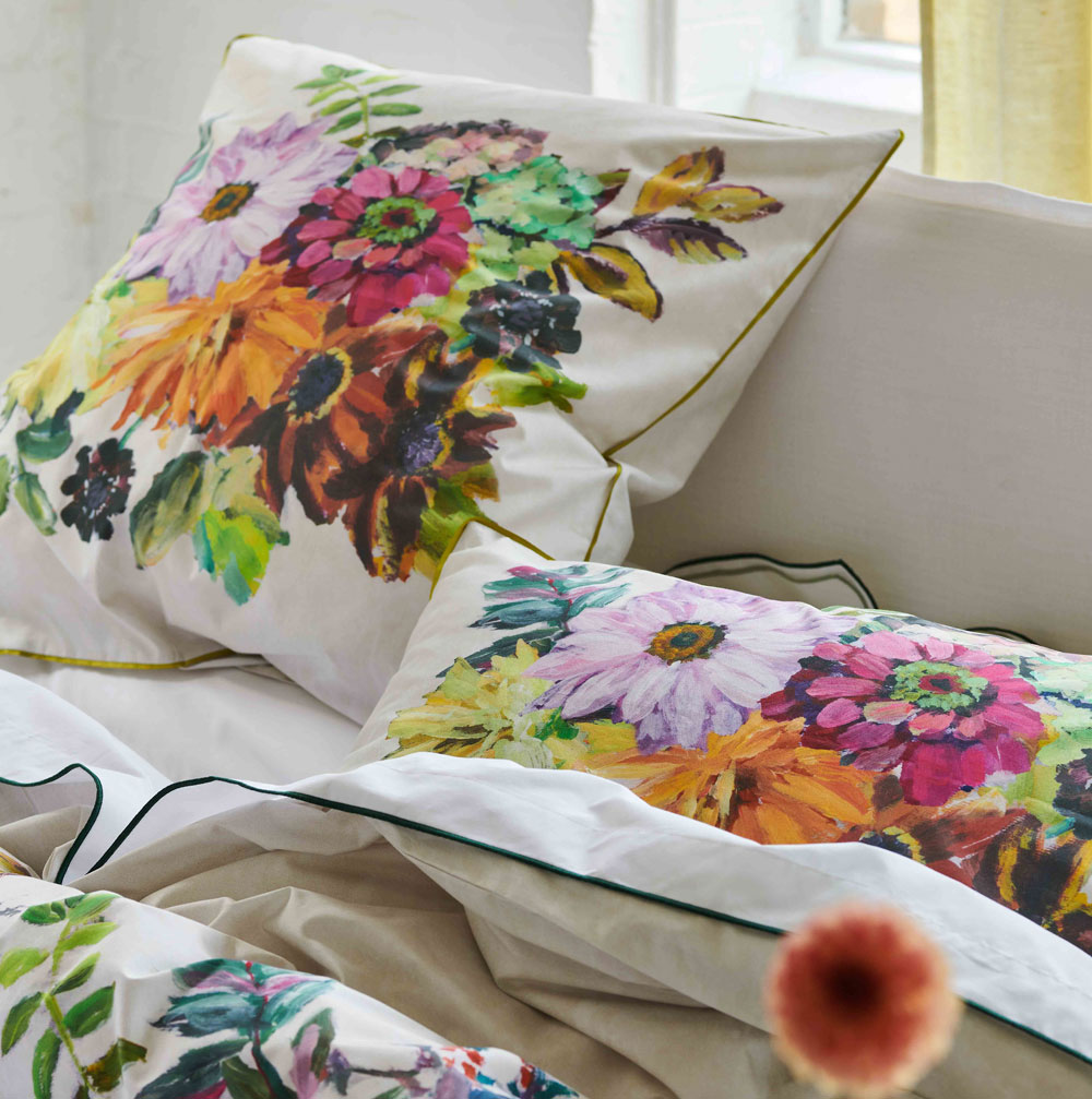 Taie d’oreiller Glynde corail Designers Guild