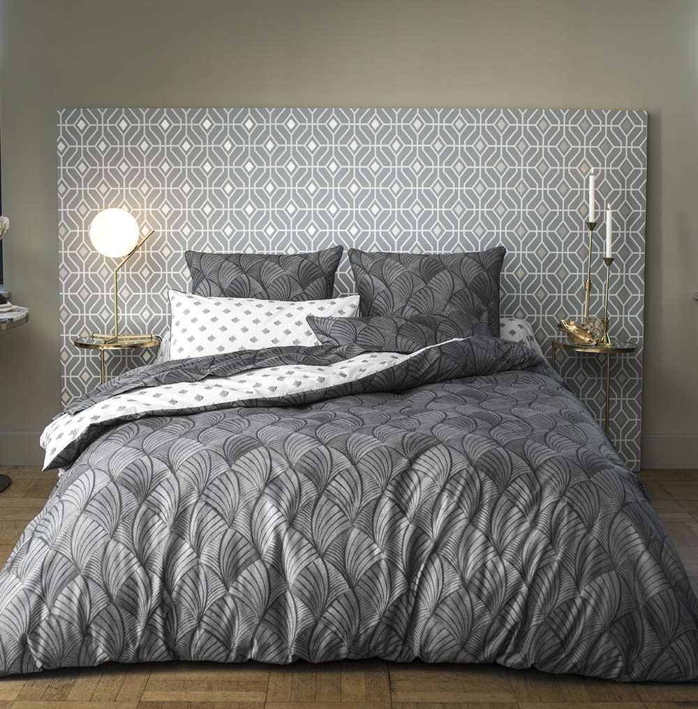 Housse de couette Poséidon Gris Drouault