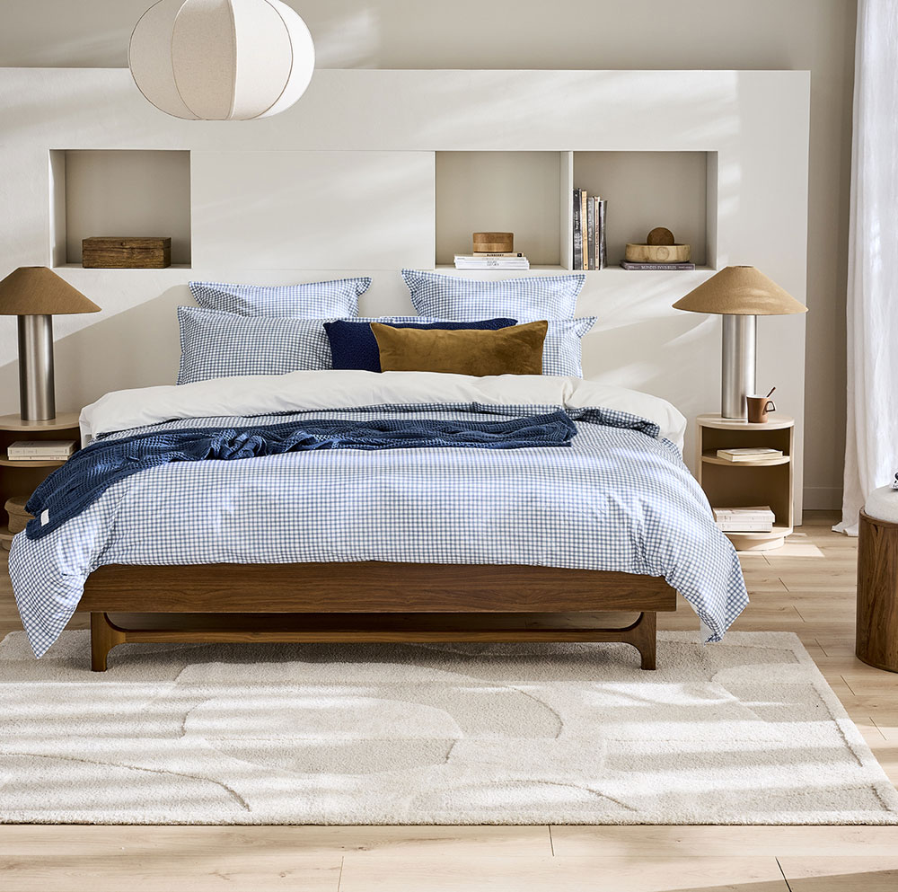 Housse de couette Mini Vichy Céleste Essix