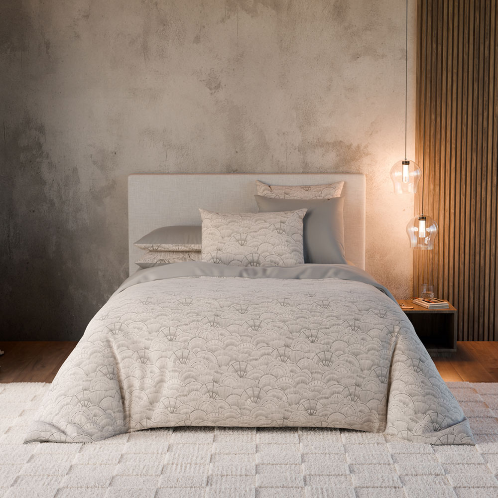 Parure de couette Cool Blanc/Gris Inspi­ra­tion