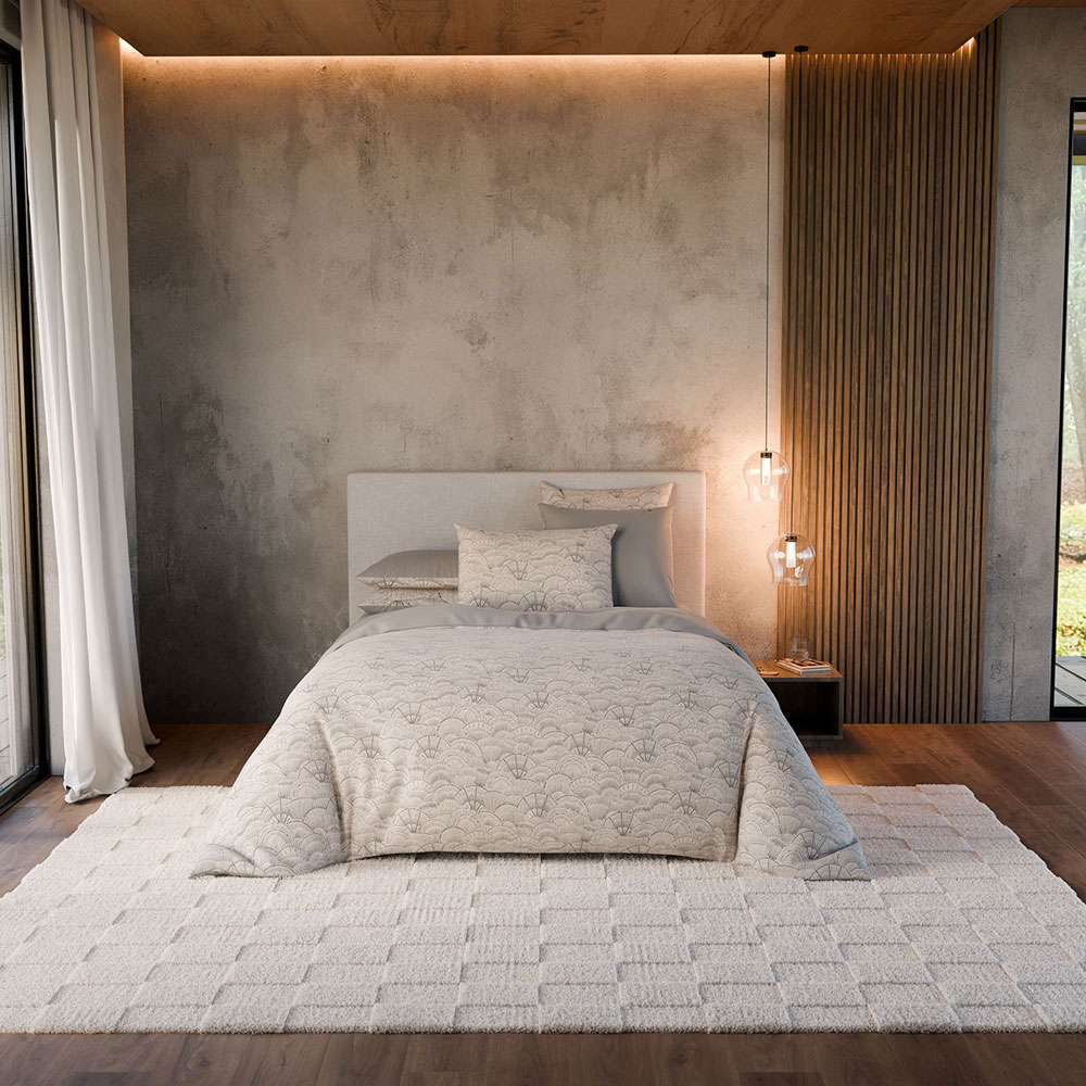 Parure de couette Cool Blanc/Gris Inspiration