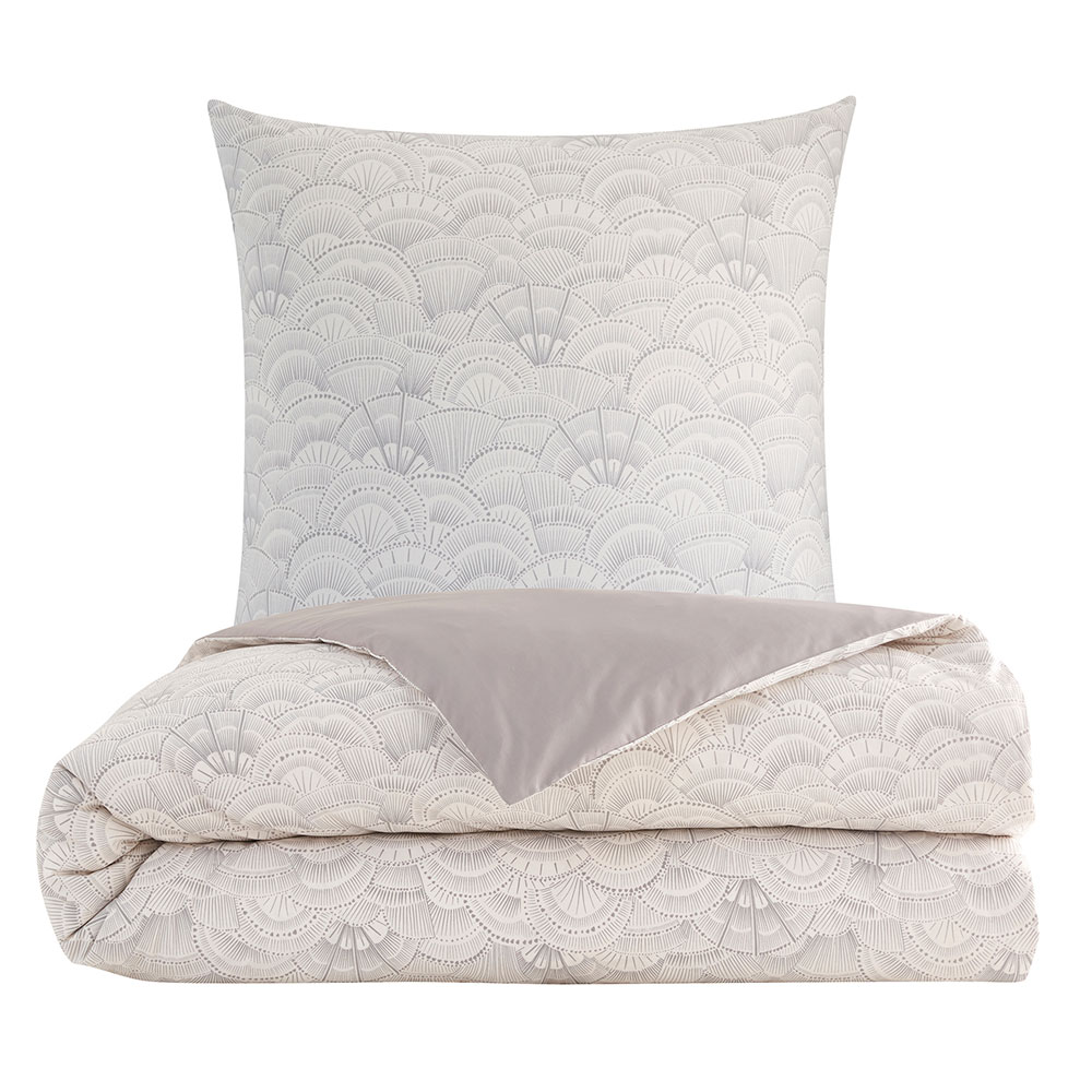 Parure de couette Cool Blanc/Gris Inspiration