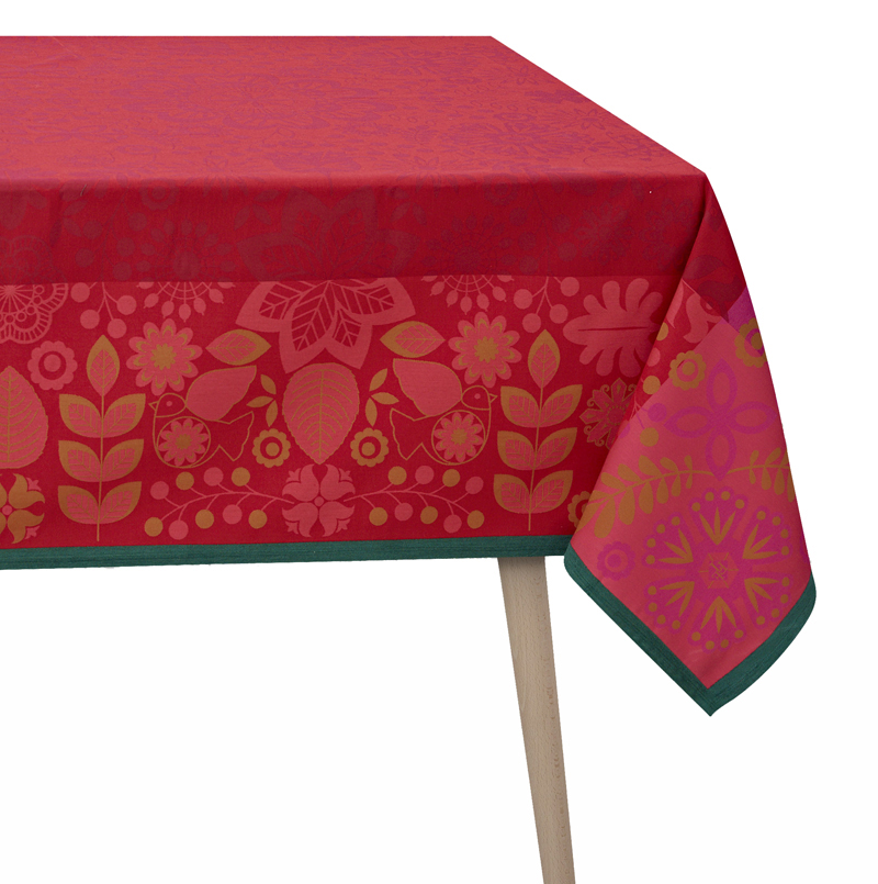 Nappes Rovaniemi Cranberry Jacquard Français
