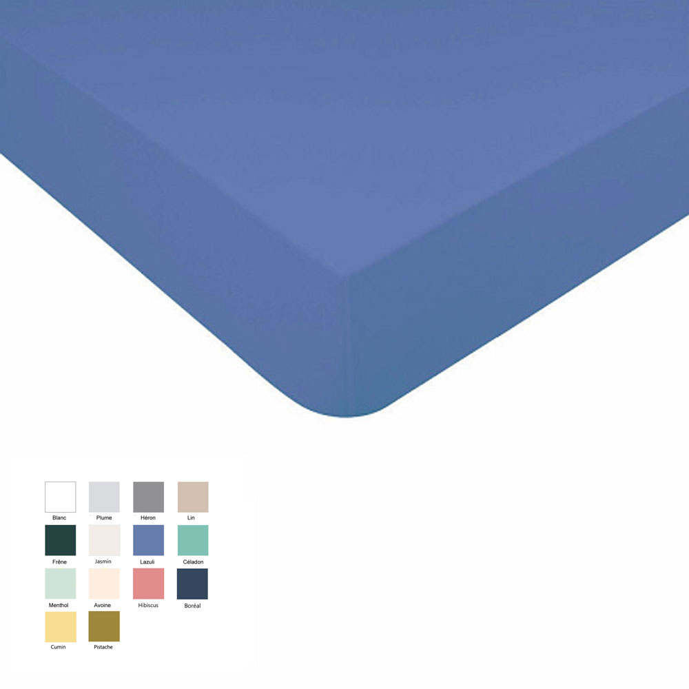 Drap housse Double Jeu percale 14 coloris Jalla