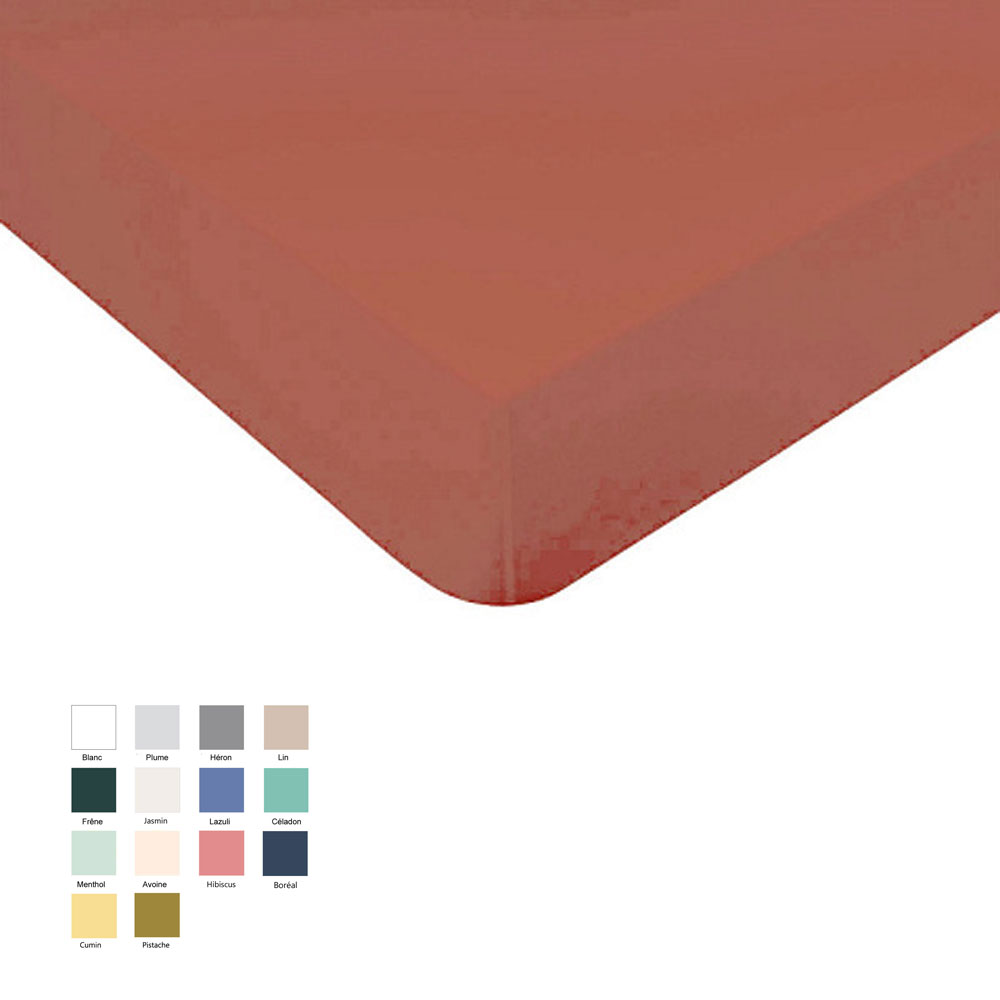 Drap housse Double Jeu percale 14 coloris Jalla